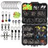 165 pcs Fishing Accessories Kit Including Crank Hook Snaps Rolling Swivel Fishing Connector etc. Comes with Fishing Tackle Box