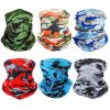 6 Pcs Summer Neck Gaiter UV Sunscreen Protection Face Mask Scarf Breathable Cooling Shield Coverings For Fishing, Cycling, Hiking, or Running