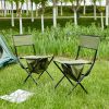 2-piece Folding Outdoor Chair with Storage Bag, Portable Chair for indoor, Outdoor Camping, Picnics and Fishing, Green