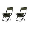 2-piece Folding Outdoor Chair with Storage Bag, Portable Chair for indoor, Outdoor Camping, Picnics and Fishing, Green