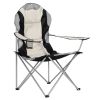 Medium Camping Chair Fishing Chair Folding Chair Black  white 36*23*41in