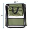 2-piece Folding Outdoor Chair with Storage Bag, Portable Chair for indoor, Outdoor Camping, Picnics and Fishing, Green