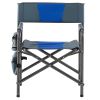 2-piece Padded Folding Outdoor Chair with Storage Pockets, Lightweight Oversized Directors Chair for indoor, Outdoor Camping, Picnics and Fishing