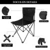 YSSOA Portable Folding Camping Chair with Carry Bag for Adults, Collapsible Anti-Slip Padded Oxford Cloth Stool for Beach, Hiking, Fishing, Gardening