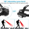 Rechargeable Motion Sensor Headlamp 9 Light Modes Hand Wave Headlight Phone Charging Torch Flashlight for Fishing Running Camping Hiking