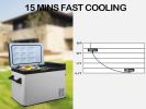 Mini Refrigerator for Car, DC12/24V, -7.6°F to 68°F, Car Refrigerator, Mini Freezer for Driving, Travel, Fishing, Outdoor or Home Use 52qt