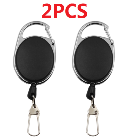 2pcs / 4pcs Fly Fishing Zinger Retractor With Quick Release Spring Clip Fishing Accessories (Quantity: DY05-2 PCS)