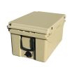 Khaki color ice cooler box 65QT camping ice chest beer box outdoor fishing cooler