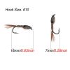 5-30Pcs Black Back Rabbit Ear Wire Nymph Flies Trout Fly Fishing Lures