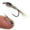 5-30Pcs Black Back Rabbit Ear Wire Nymph Flies Trout Fly Fishing Lures