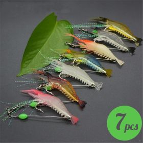 3pcs / 7pcs Shrimp Lure Fishing Lures Artificial Bait (size: 7pcs)