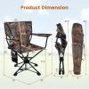 360° Swivel Hunting Chair Portable Foldable Hunting Chair with Mesh Cup Holder and Storage Pockets