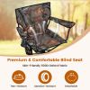 360° Swivel Hunting Chair Portable Foldable Hunting Chair with Mesh Cup Holder and Storage Pockets